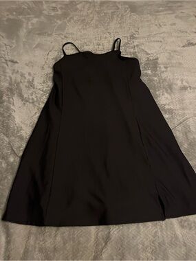 Black Adjustable-Strap A-Line Athletic Dress Game Day